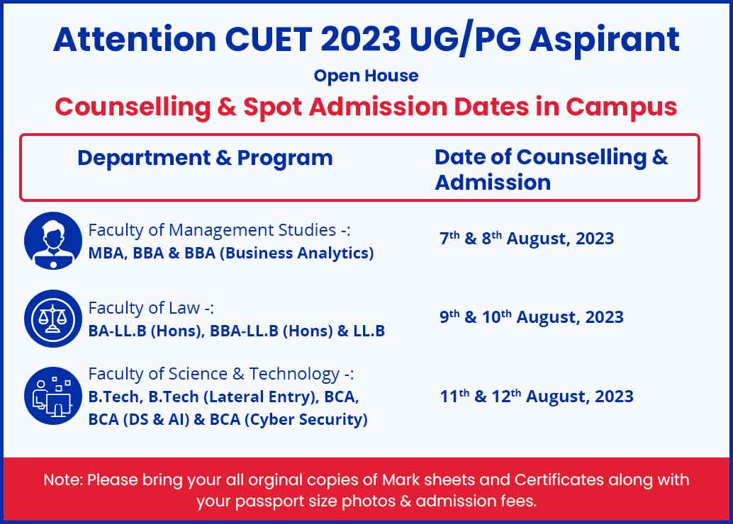 CUET Admission Open 2023